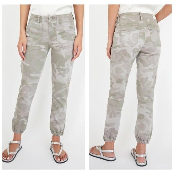 PAIGE Denim - Paige Mayslie Jogger Jeans Faded Beige Camo Print